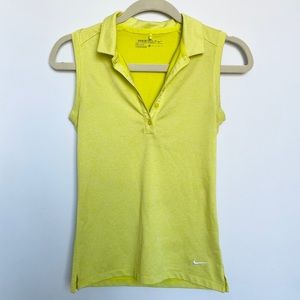 Women’s Nike neon yellow sleeveless dri-fit top